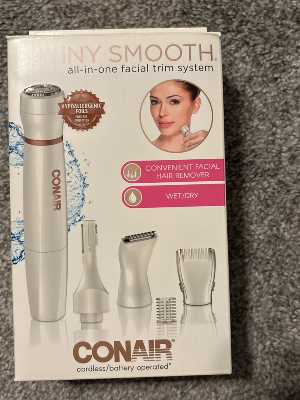 Conair All-in-One Facial Trim System - White with Rose Gold Trim